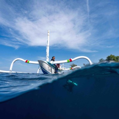 Diving from Jukung in Amed, Traditional Fishing Boat thumbnail