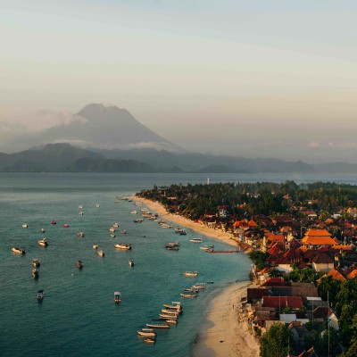 Jungut Batu Beach Drone View in Nusa Lembongan thumbnail