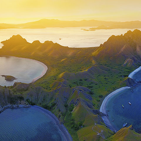 Beautiful Sunset in Padar Island