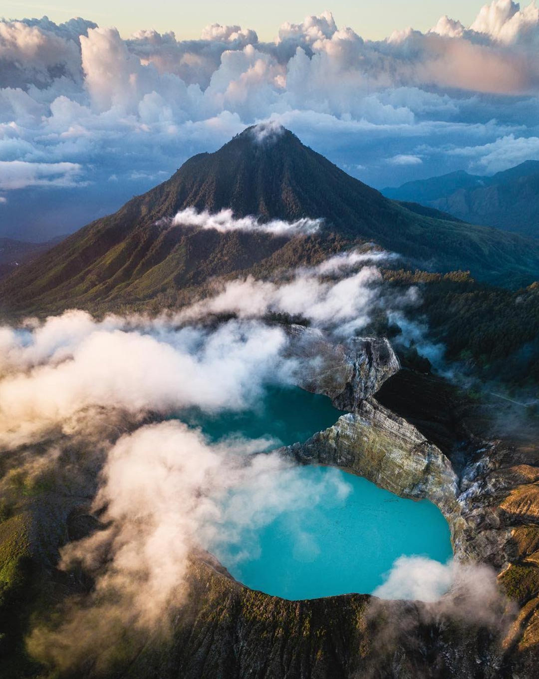 Mount Kelimutu Drone Shot