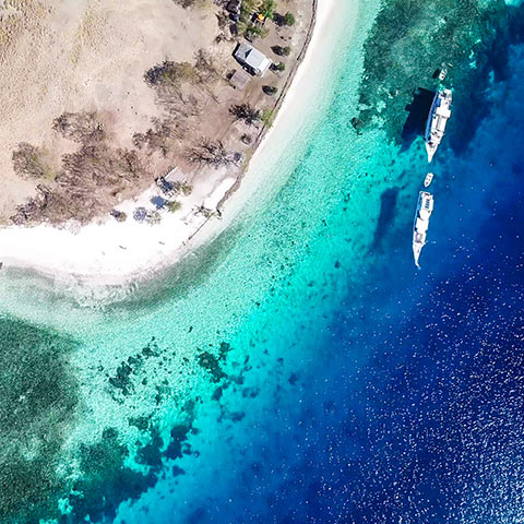 Sebayur Islands Drone view