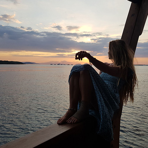 Sunset Time from the Phinisi Stern